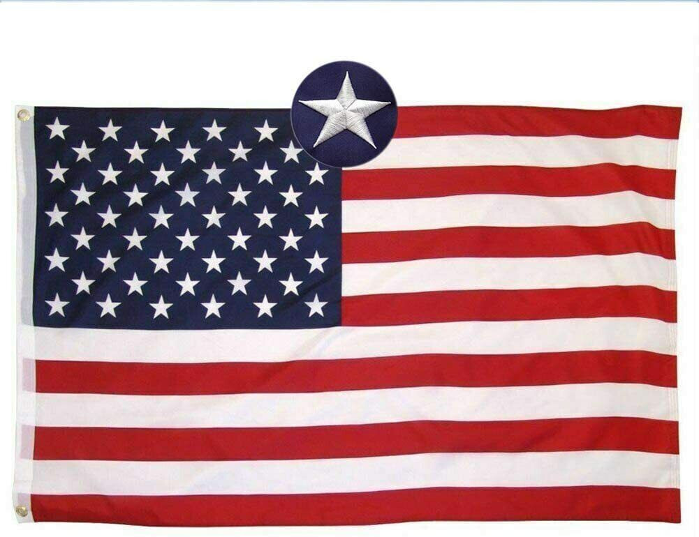 BIG US Flag 5×8 ft Polyester with Metal Grommets USA American America Stars