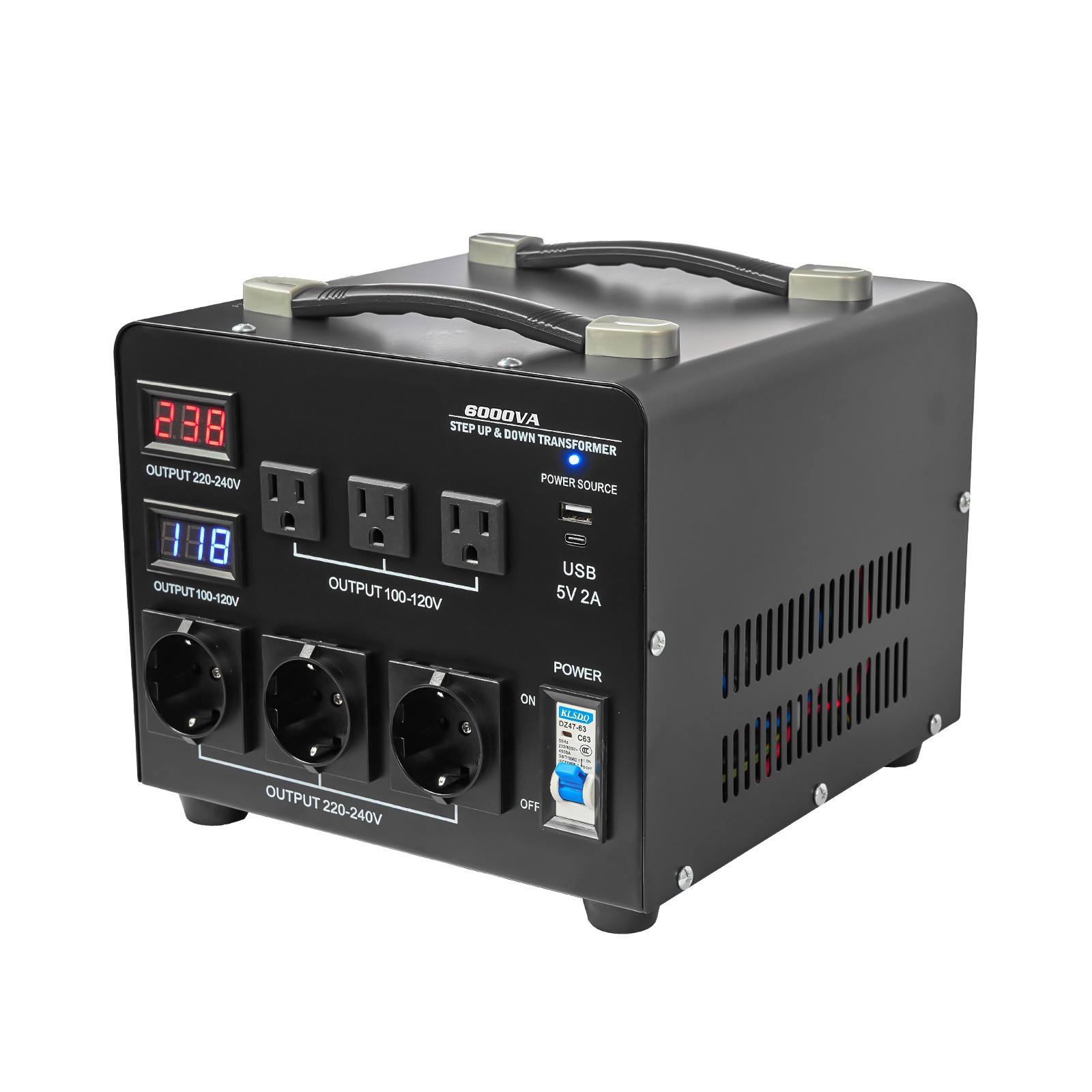 6000VA Automatic Step Up/Down Transformer Converter 110V-220V & 220V-110V