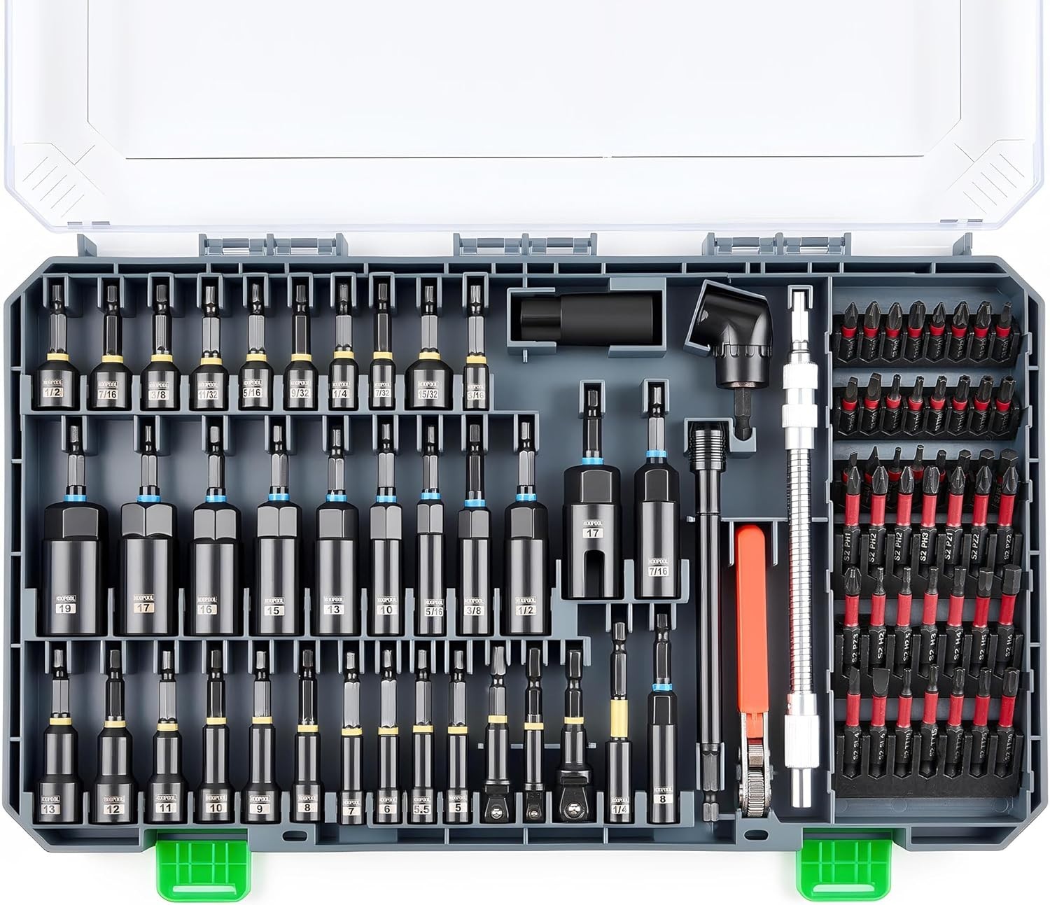 Complete 86-Piece Magnetic Driver Bit Set with Universal Sockets and Adapters