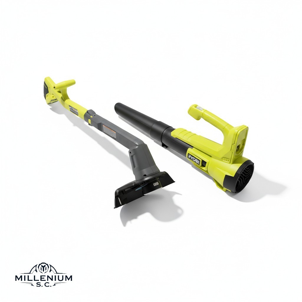RYOBI 18V ONE+ 10″ String Trimmer & 250 CFM Blower Combo PCLCK201K – OPEN BOX