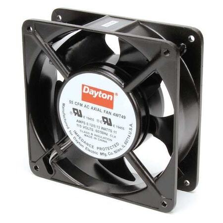 Dayton 4Wt49 Axial Fan, Square, 115V Ac, 1 Phase, 55 Cfm, 4 11/16 In W.