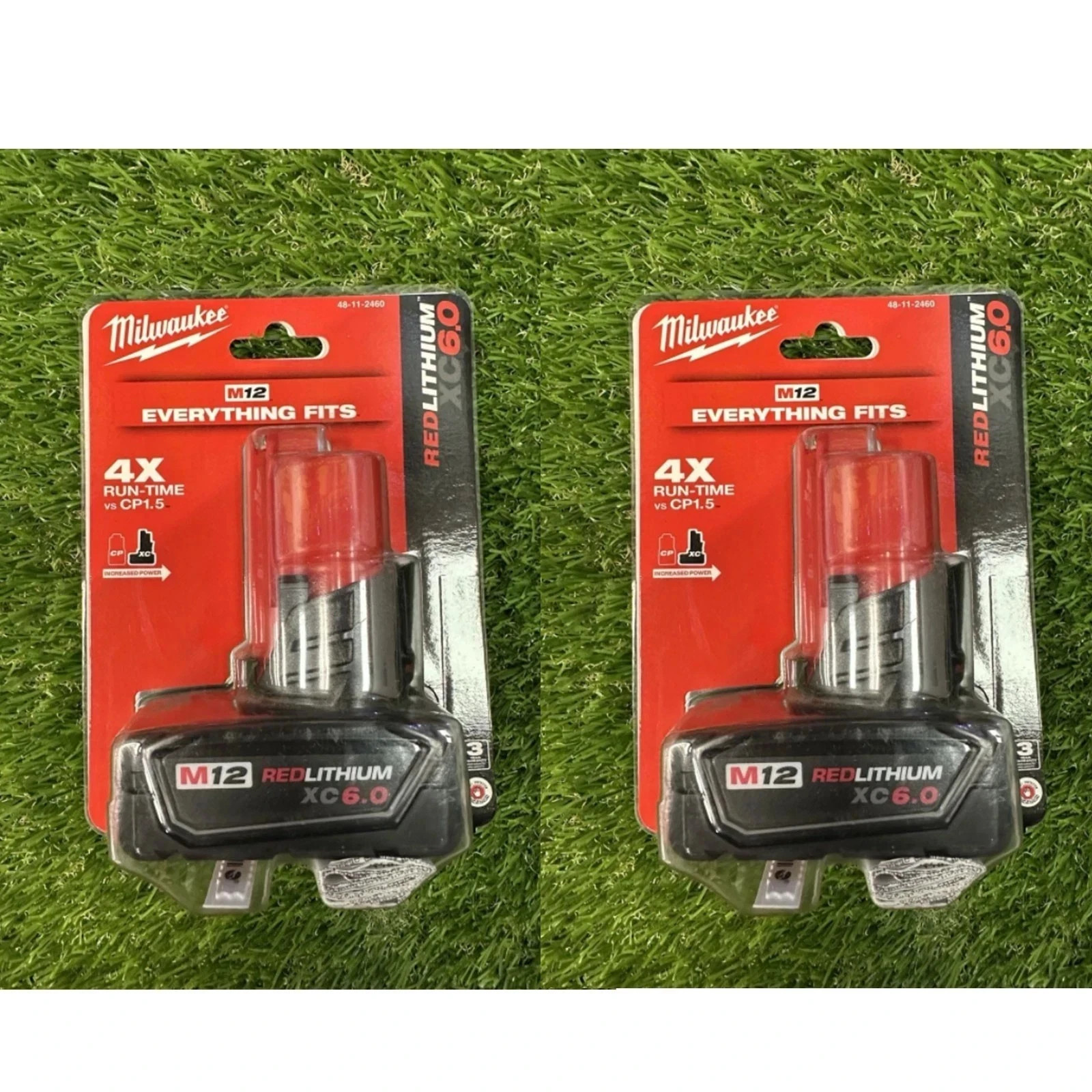 2 PCS MіІwaukеe 48-11-2460 M12 12V RED LITHIUM XC 6.0 Extended Capacity Battery