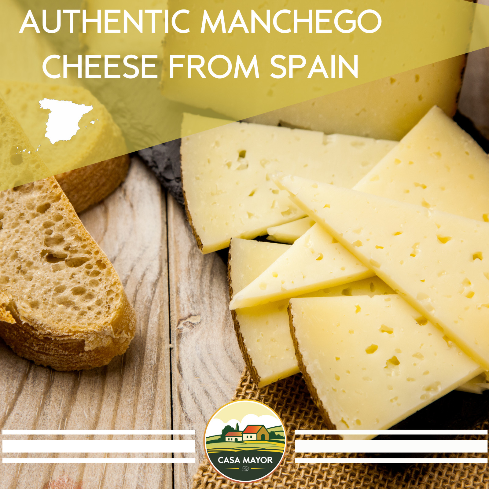 Manchego Cheese D.O.P – Approx. 1 lb Wheel – Aged 3 Months – Authentic Spanish