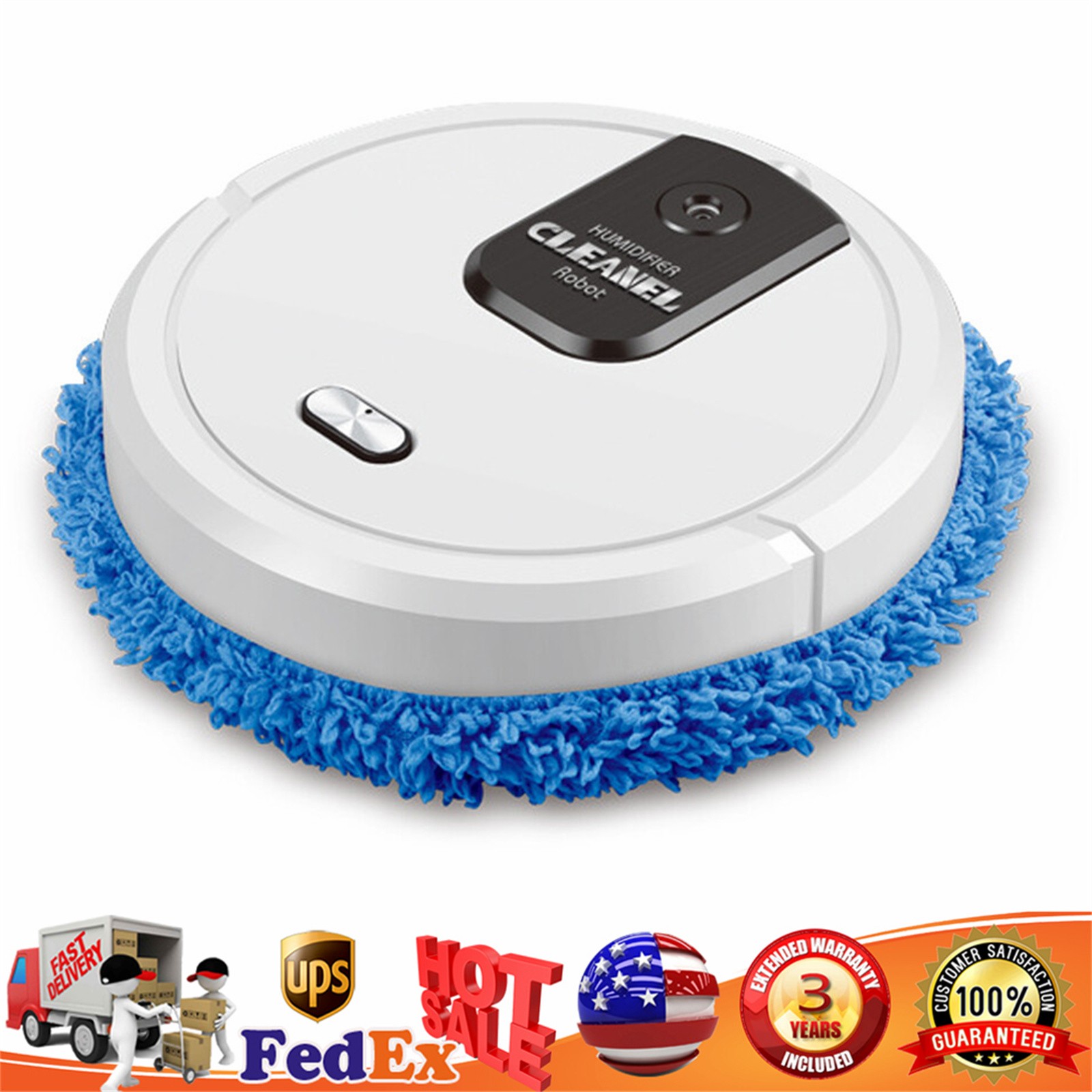 3 In 1 Smart Robot Floor Sweeper and Mopping Machine with USB Charging
