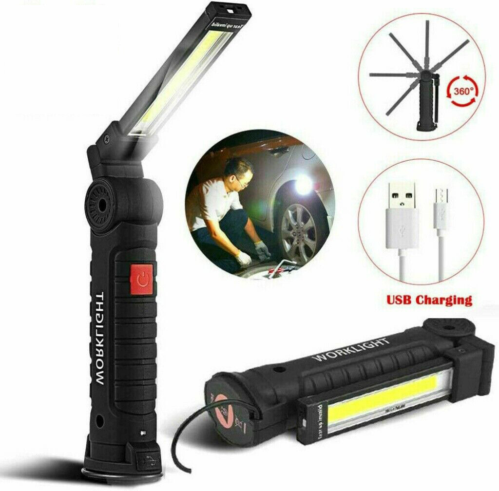 Super Bright 1200000lm Rechargeable LED Work Light Folding Torch Lamp Flashlight
