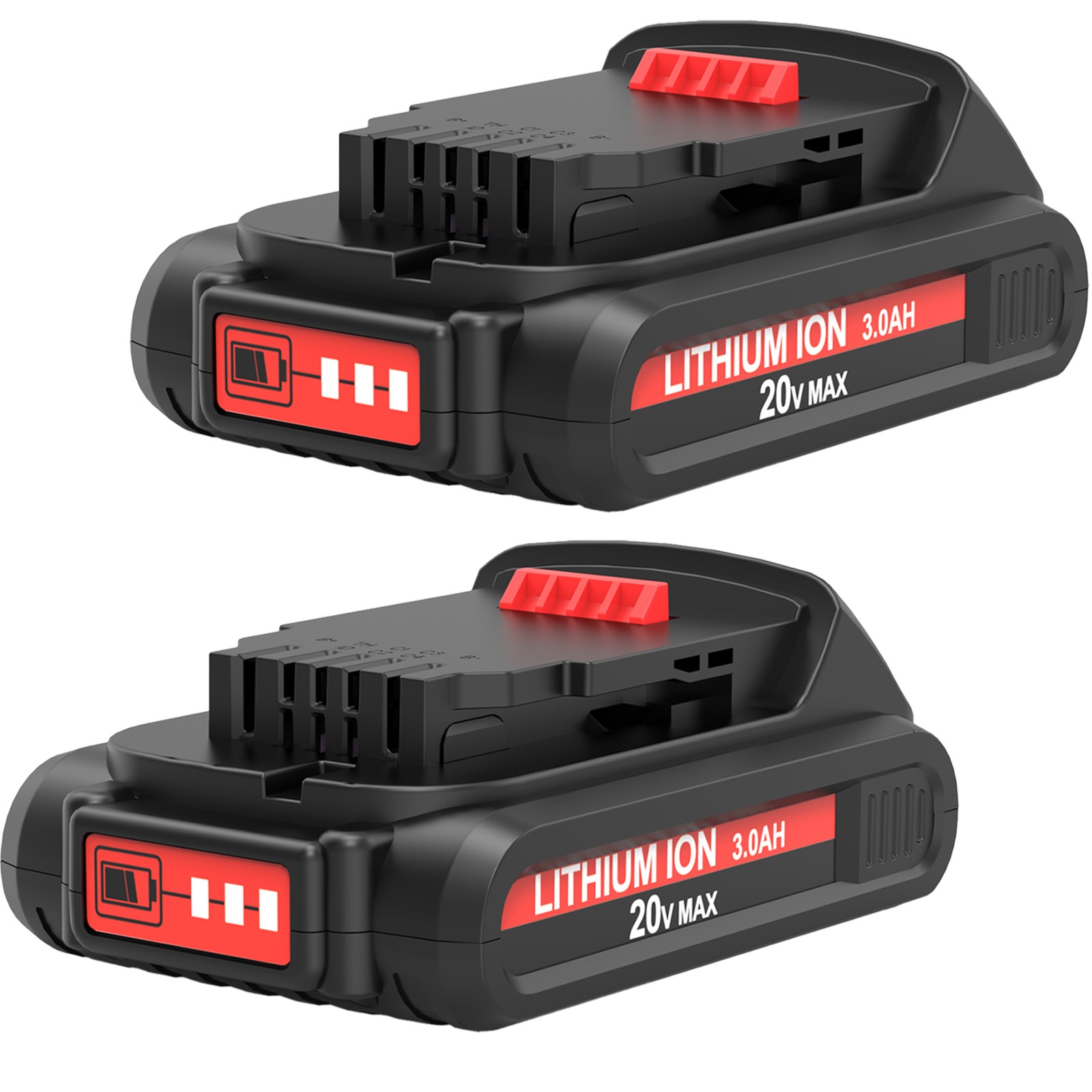 2-PACK 20V 3.0Ah DCB203 DCB207 Lithium Battery for Dewalt 20V Max DCB200 DCB201