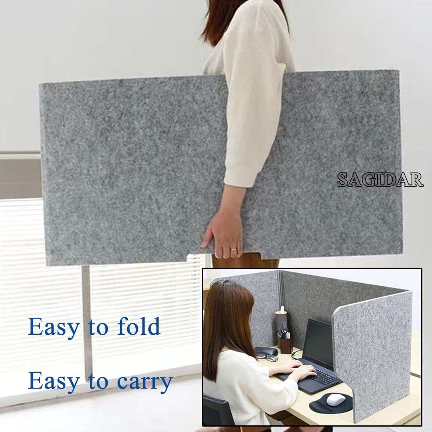 Classroom Privacy Screen 60/80/100cm Desk Divider Partition Freestanding #R019