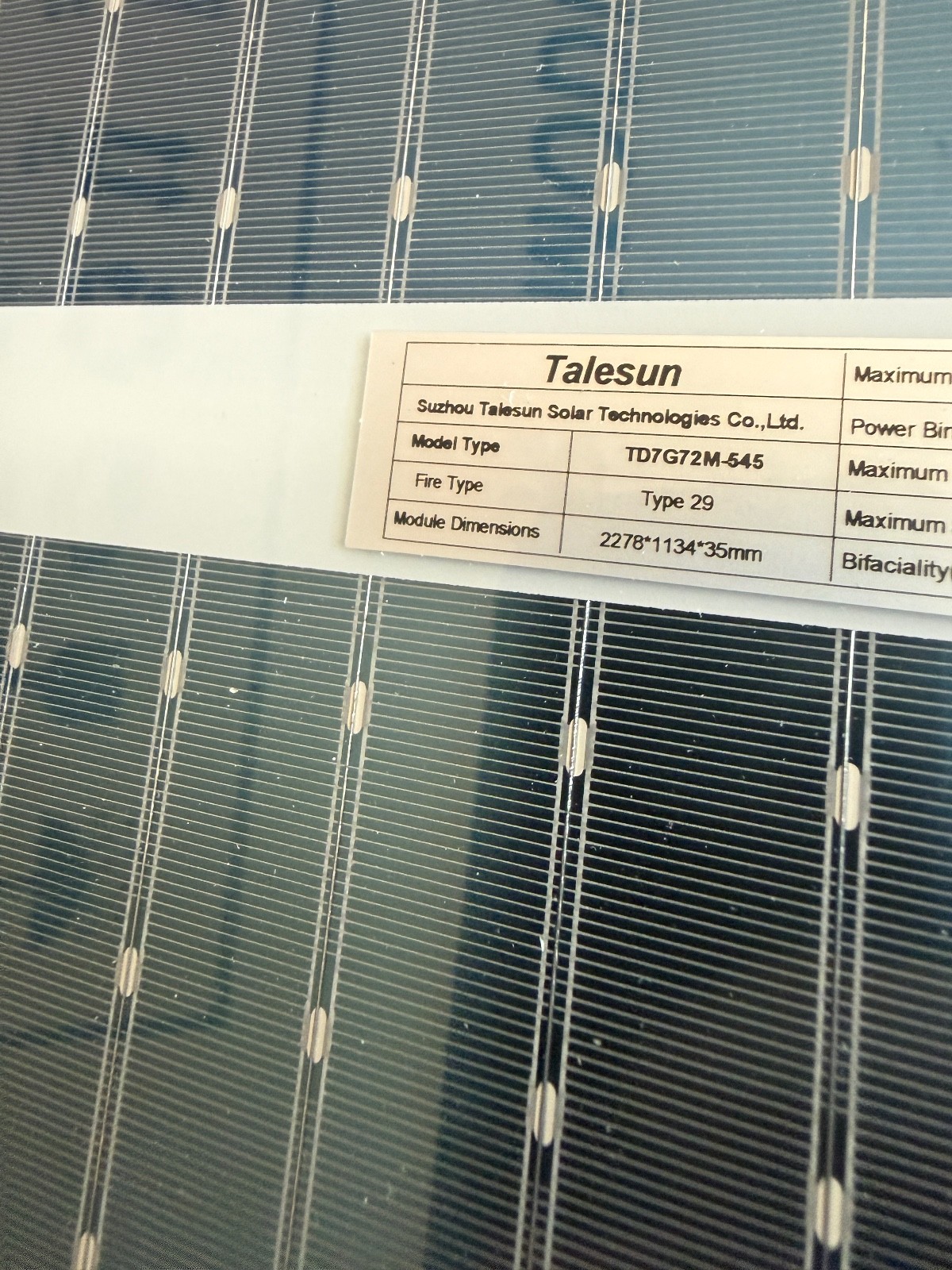 Talesun 545W Solar Panel NEW Model TD7G72M-545 585 available