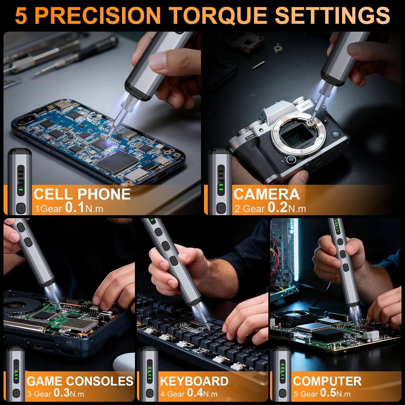 Mini Electric Screwdriver Set – 3.7V Cordless Precision Tool, 72-in-1 Magnetic B