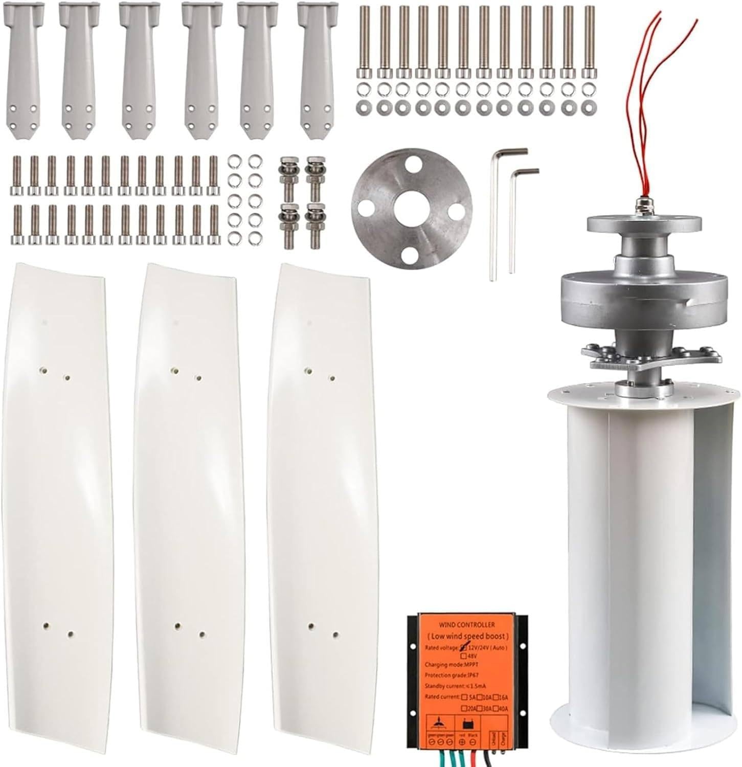 3000W Wind Turbine Generator Vertical Axis Turbines Outdoor & Industrial Power