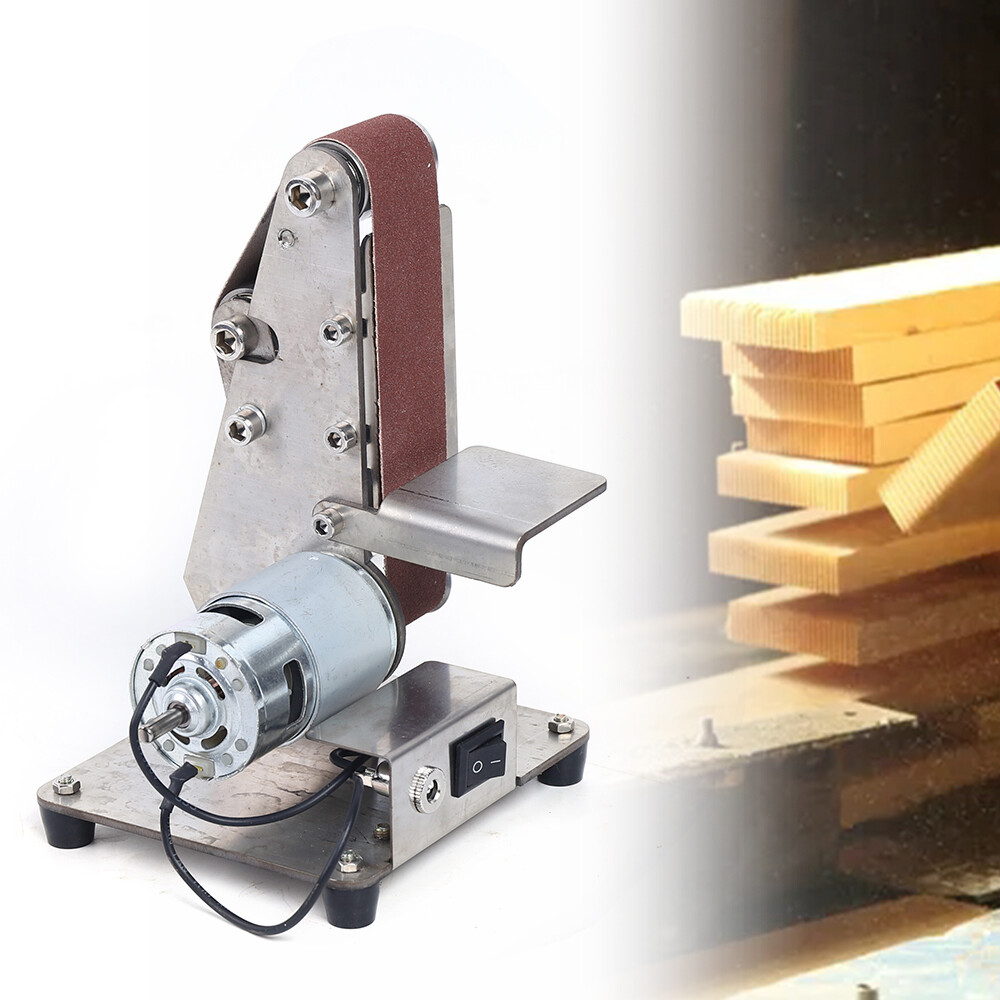 Electric Mini Belt Sander Knife Sharpener with Adjustable Speed & Angle