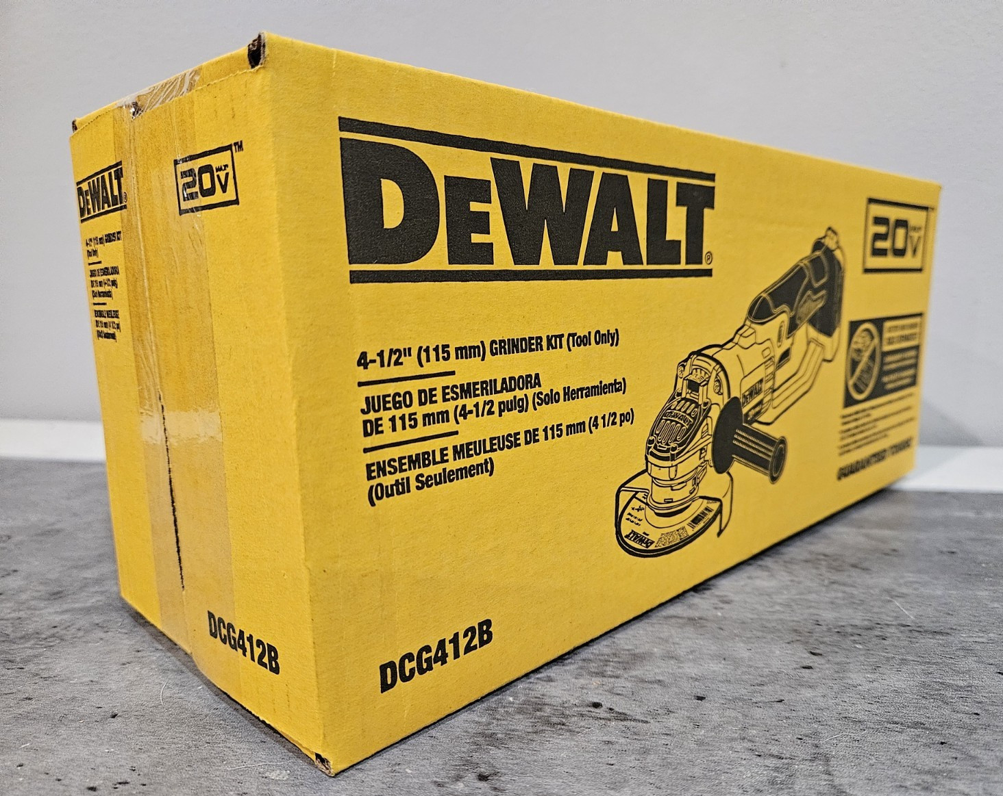 Brand New DeWalt 20v Max 4-1/2″ Angle Grinder Kit (Tool Only) DCG412B