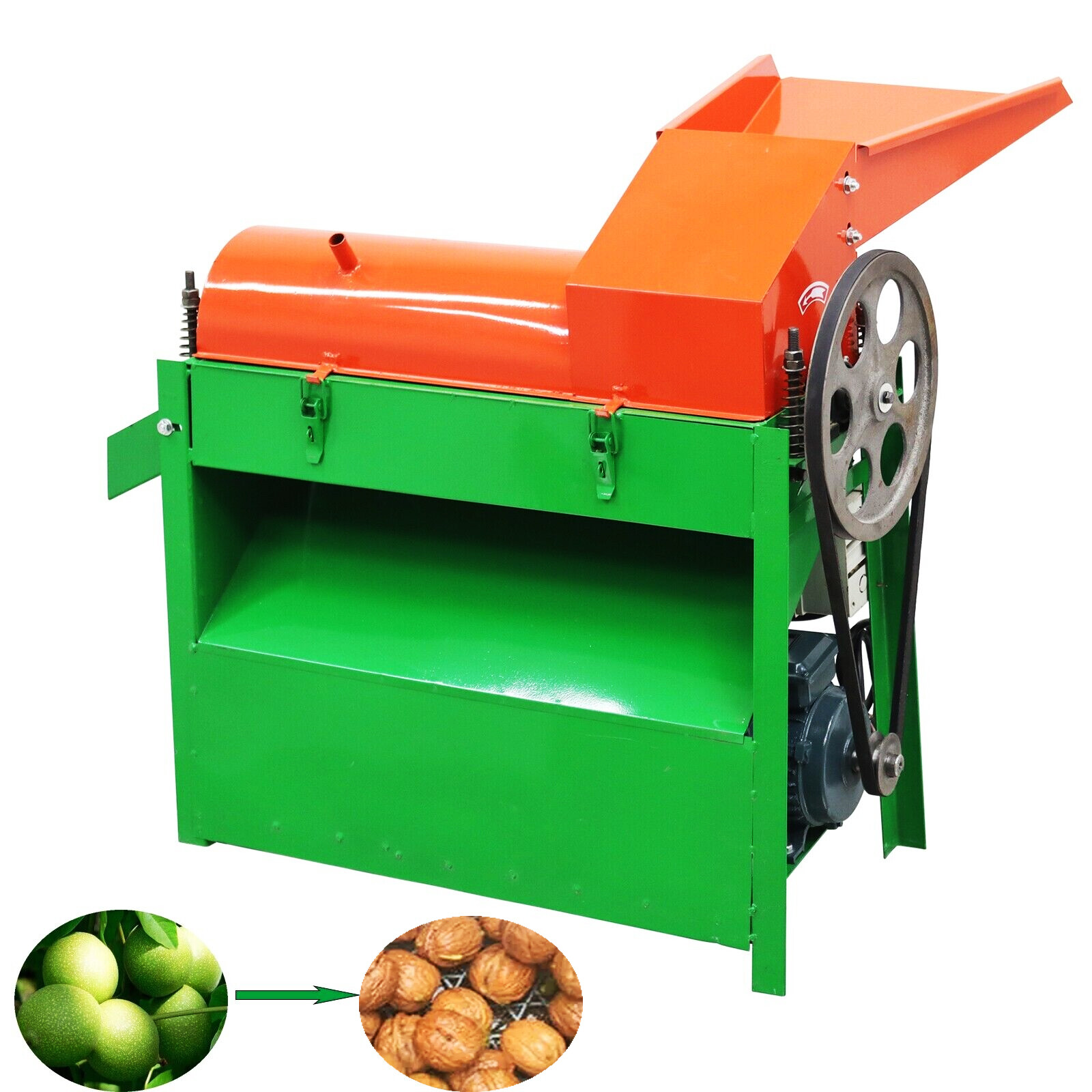 Green Walnut Peeling&Cleaning Machine Green Walnut Sheller Peeler 220V 1000KG/H
