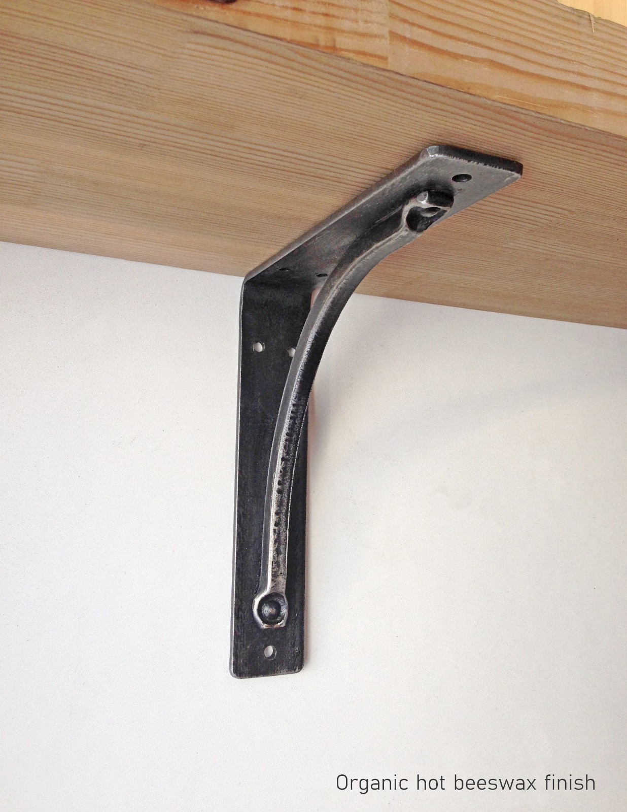 5″x7″ Metal Shelf Brackets: Hand Forged Iron Black Rustic Metal Kitchen Corbel