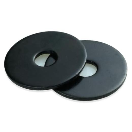 1/4 x 1 Inch 18-8(304) Stainless Steel Fender Washers, Black Zinc Plated Flat