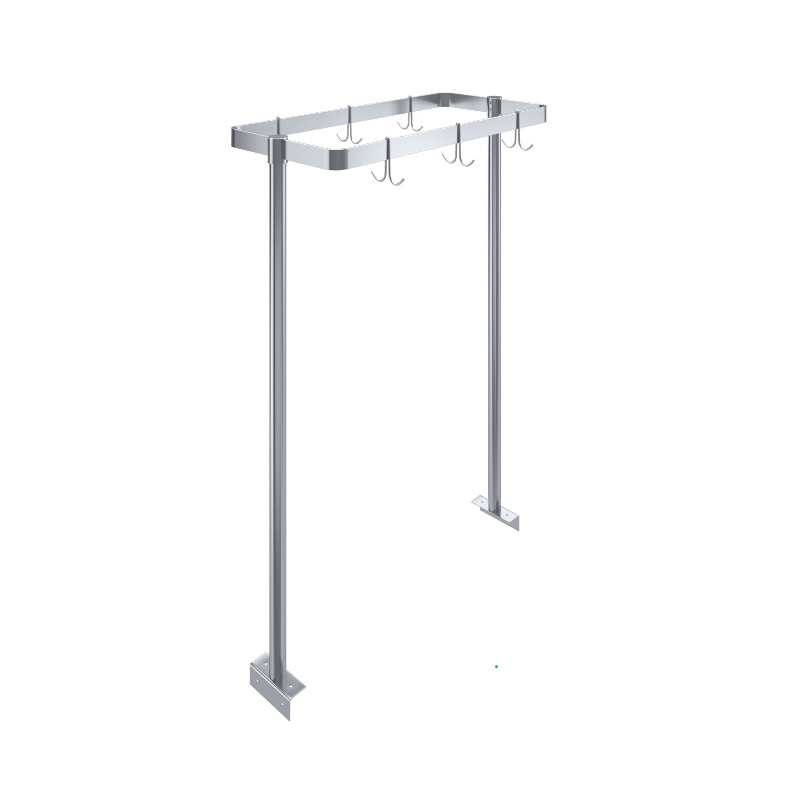AmGood 36 in. Stainless Steel Table-Mounted Pot Rack With 6 Hooks