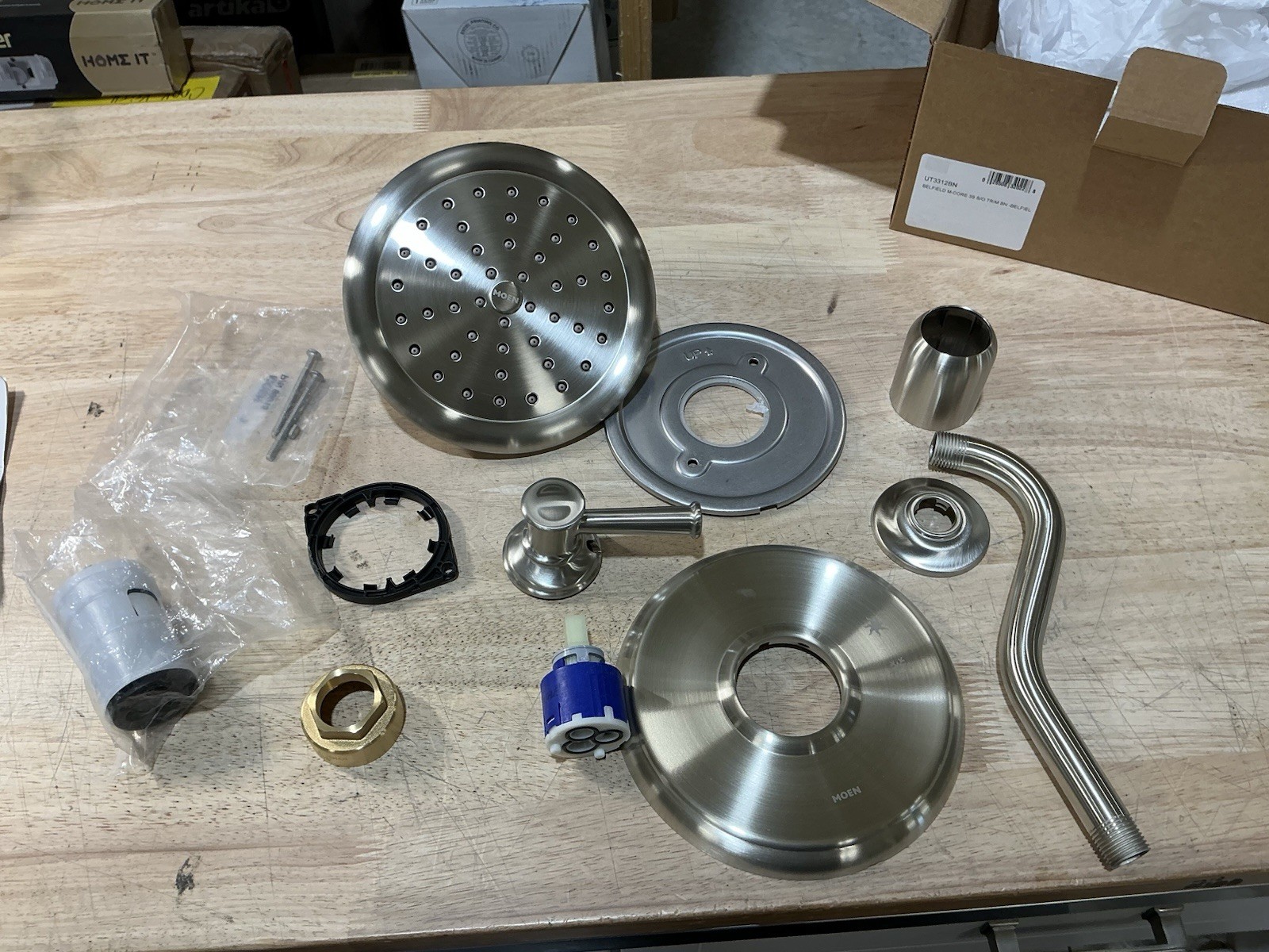 READ DESCRIPTION! MOEN Belfield M-CORE 3-Series Shower Trim Kit-Brushed Nickel