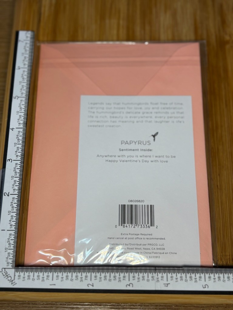 Papyrus Greeting Card New Envelope and the ADVENTURE continues Valentine Day