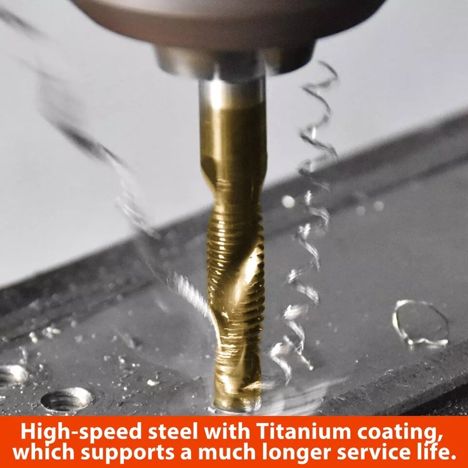 12Pcs HSS Titanium Coated Twist Drill Bit Set M3-M10 Hex Shank For wood Metal
