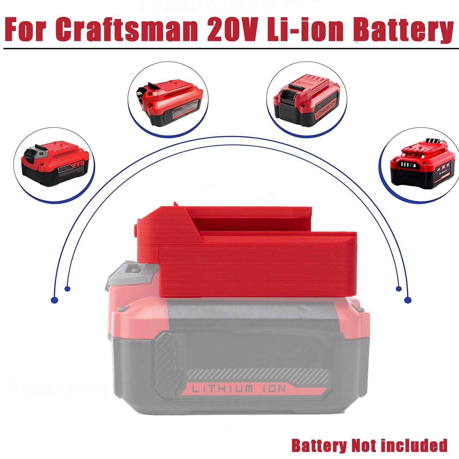 Battery Adapter For Hyper Tough 20V Tools To For Craftsman 20V Li-Ion Battery