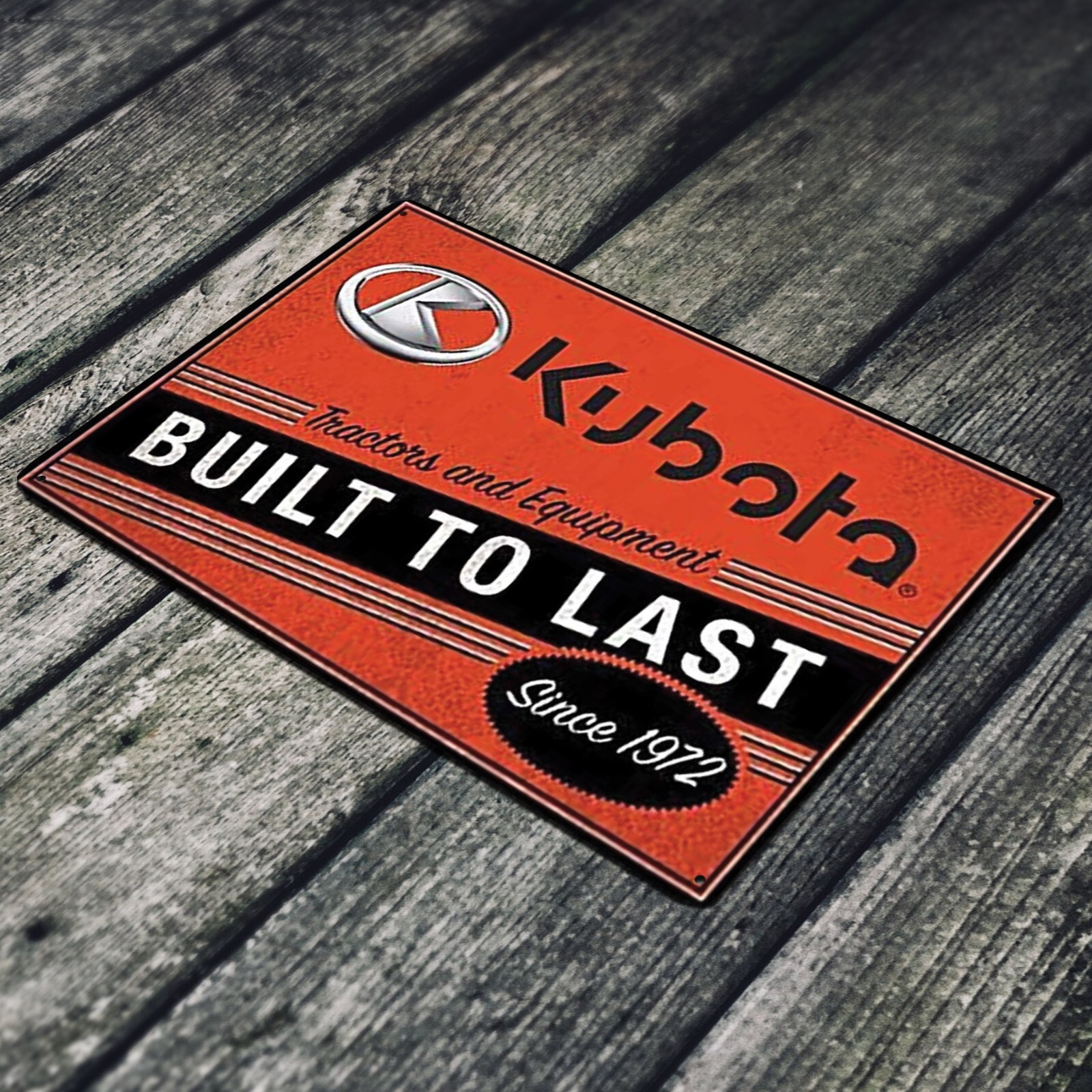 Kubota Tractors Tin Metal Poster Sign Vintage Style Ad Farm Equipment Tools