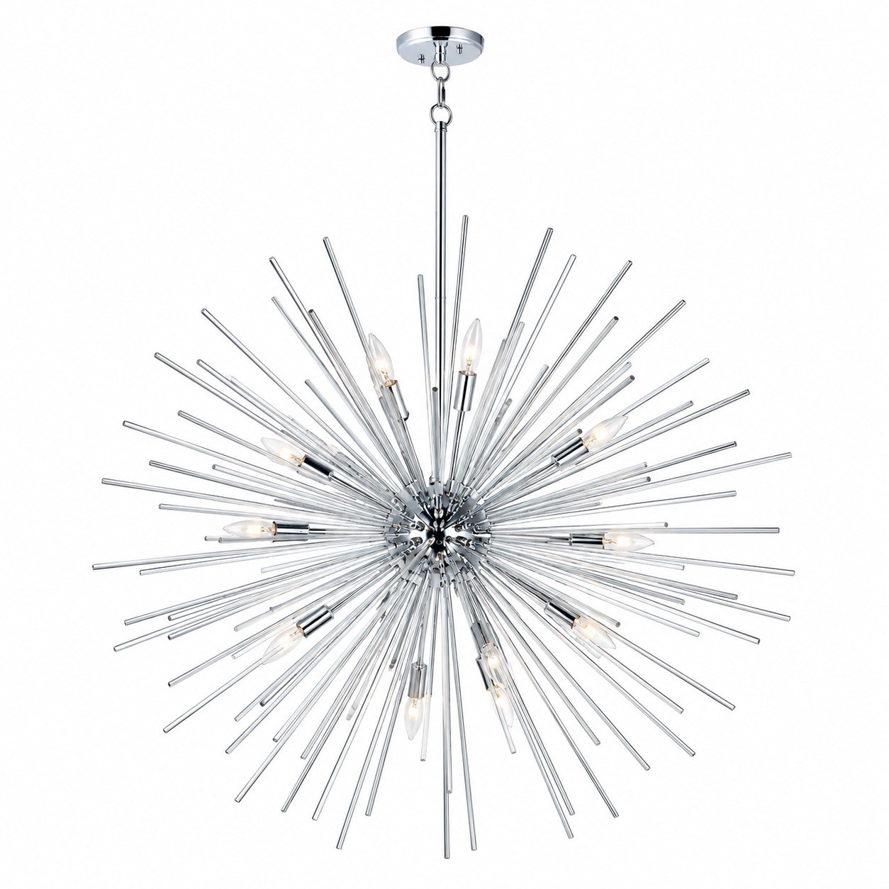 Maxim Polaris 16-Light 40” Chrome Sputnik Pendant Chandelier
