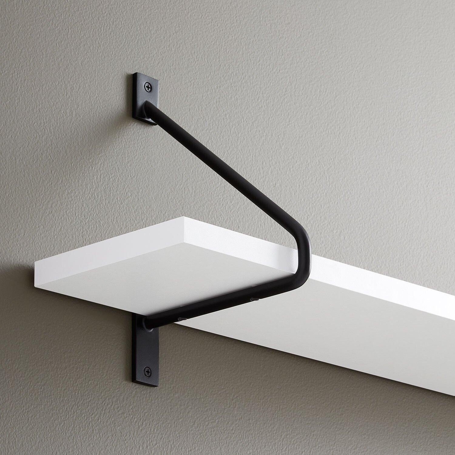 Signature hardware Maylee Black Iron Shelf Bracket 9 3/4 tall x 6 5/8 deep