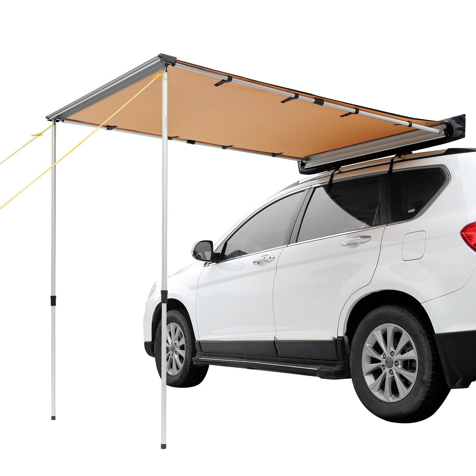4.6×6.6ft Efficient Setup Car Awning Fits Roof Racks SUV Van Compatible