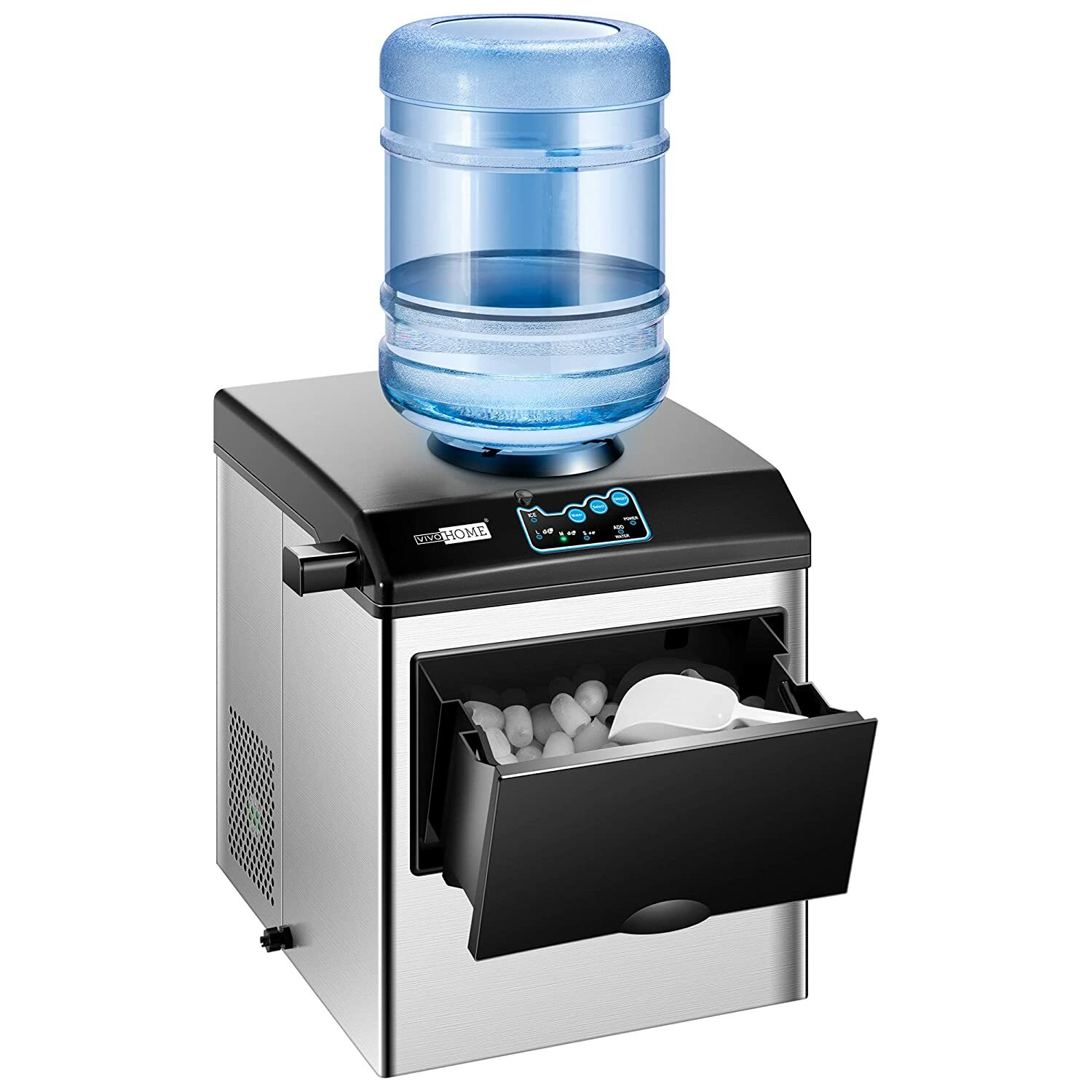 Electric 2 in 1 Countertop Ice Cube Maker with Water Dispenser Combo Machine