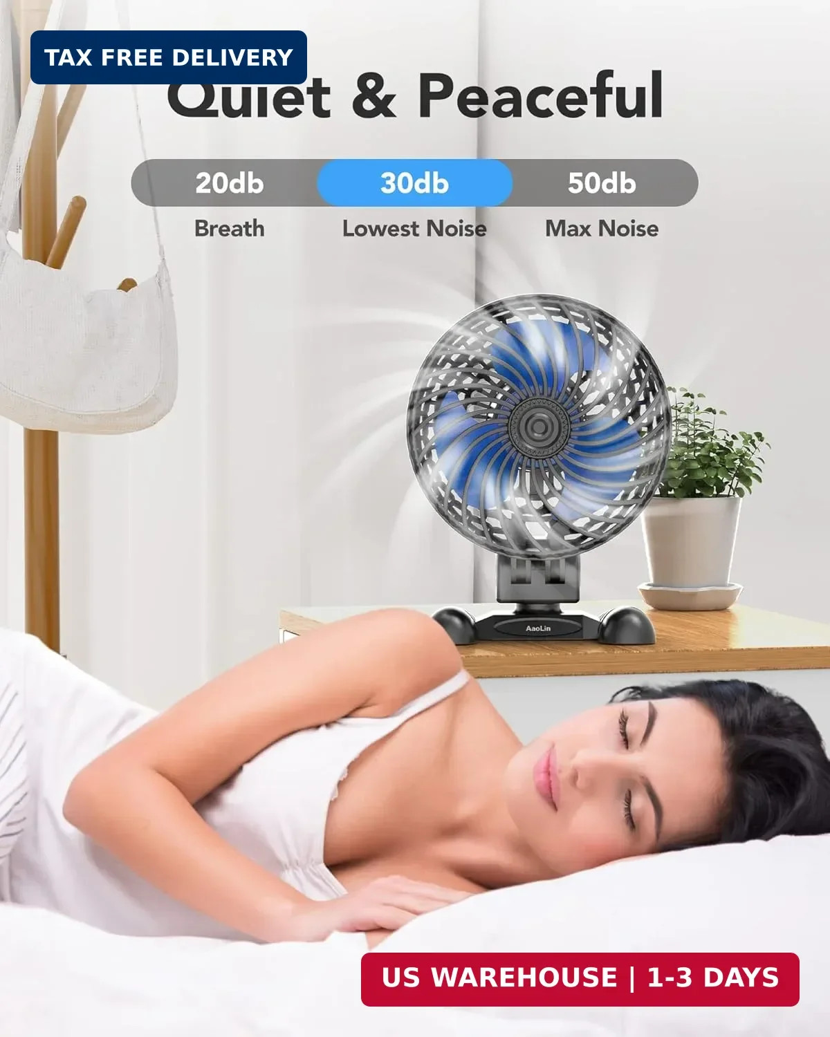 USB Desktop Small Fan, Stepless Speed Adjustment with Multiple Speed Levels, Por