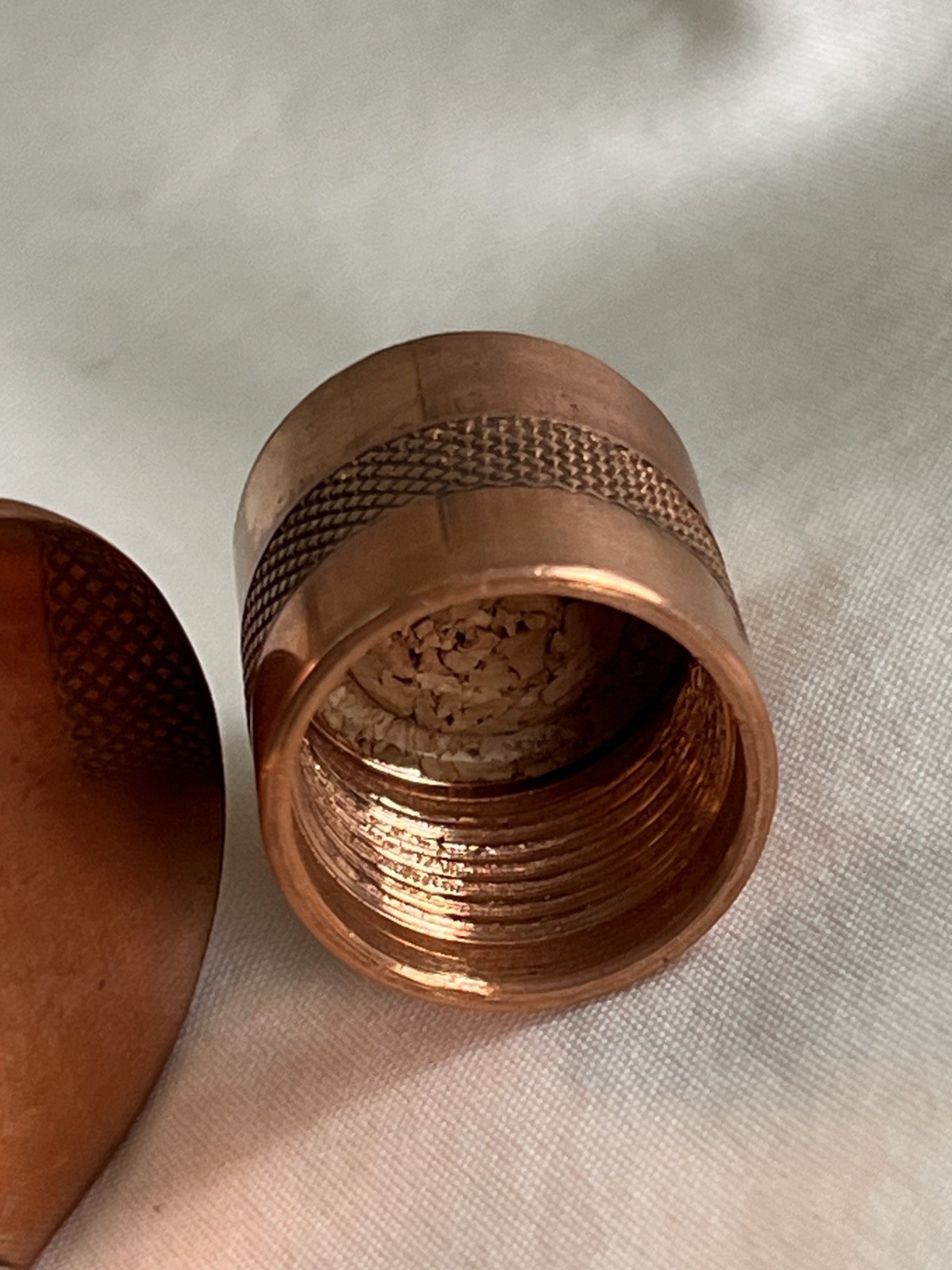 JACOB BROMWELL COPPER FLASK VERMONTER 9oz 5″ TIN-lined Natural Patina