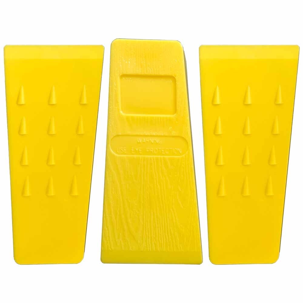 3 Pack 5.5″ Tree Felling Wedge Logging Bucking Falling ABS Plastic (Yellow)