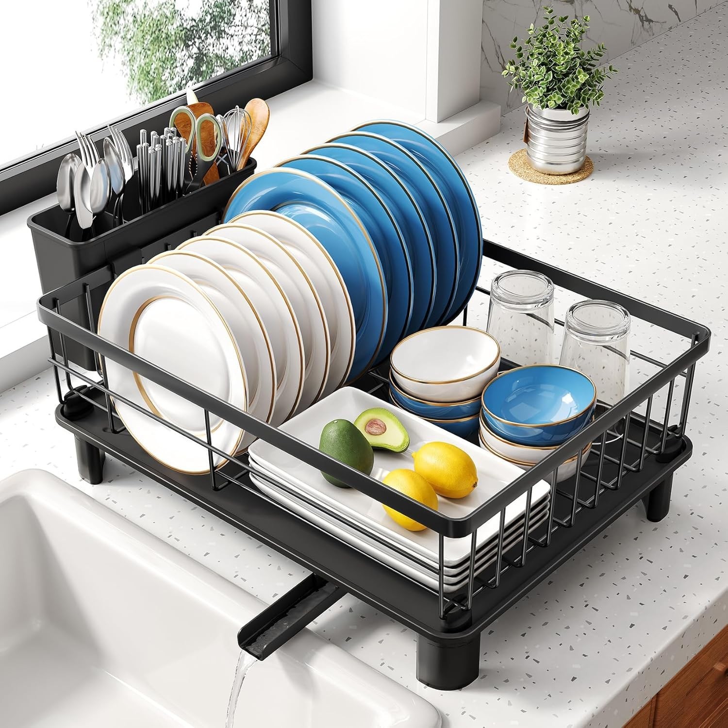 Dish Drying Rack – Small Dish Rack for Kitchen Counter, Stainless Steel Dish …