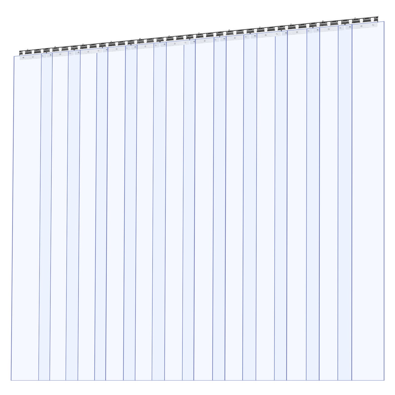 VEVOR 12 PCS PVC Strip Curtain 96 x 72 x 0.08 in Smooth Plastic Door Strips