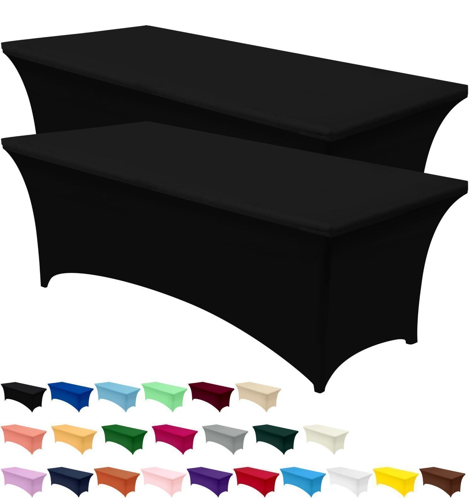 Utopia Kitchen Spandex Tablecloth 10 Pack [6FT, Red] Tight, Fitted, Washable…