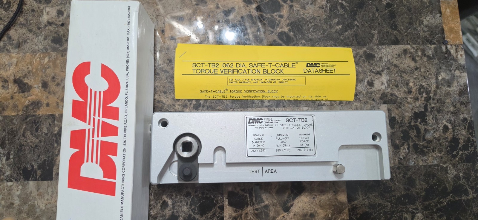 SCT-TB2Safe-T-Cable® Torque Verification Block for .062″