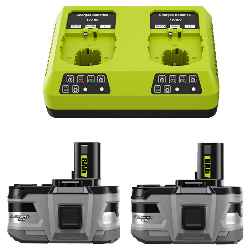 2Pcs 8.0Ah For RYOBI P108 18V One Plus High Capacity Battery 18 Volt Lithium-Ion