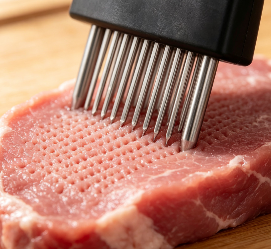 Meat Tenderizer Needle Tool, Stainless Steel Cooking Hammer for Kitchen Use