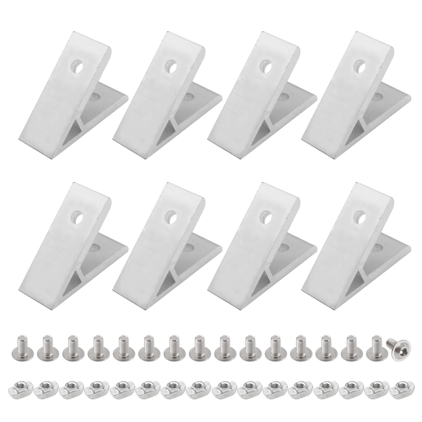 3030 Series 45 Degree Angle Aluminum Extrusion Corner Joint Brackets 8 PCS Kit