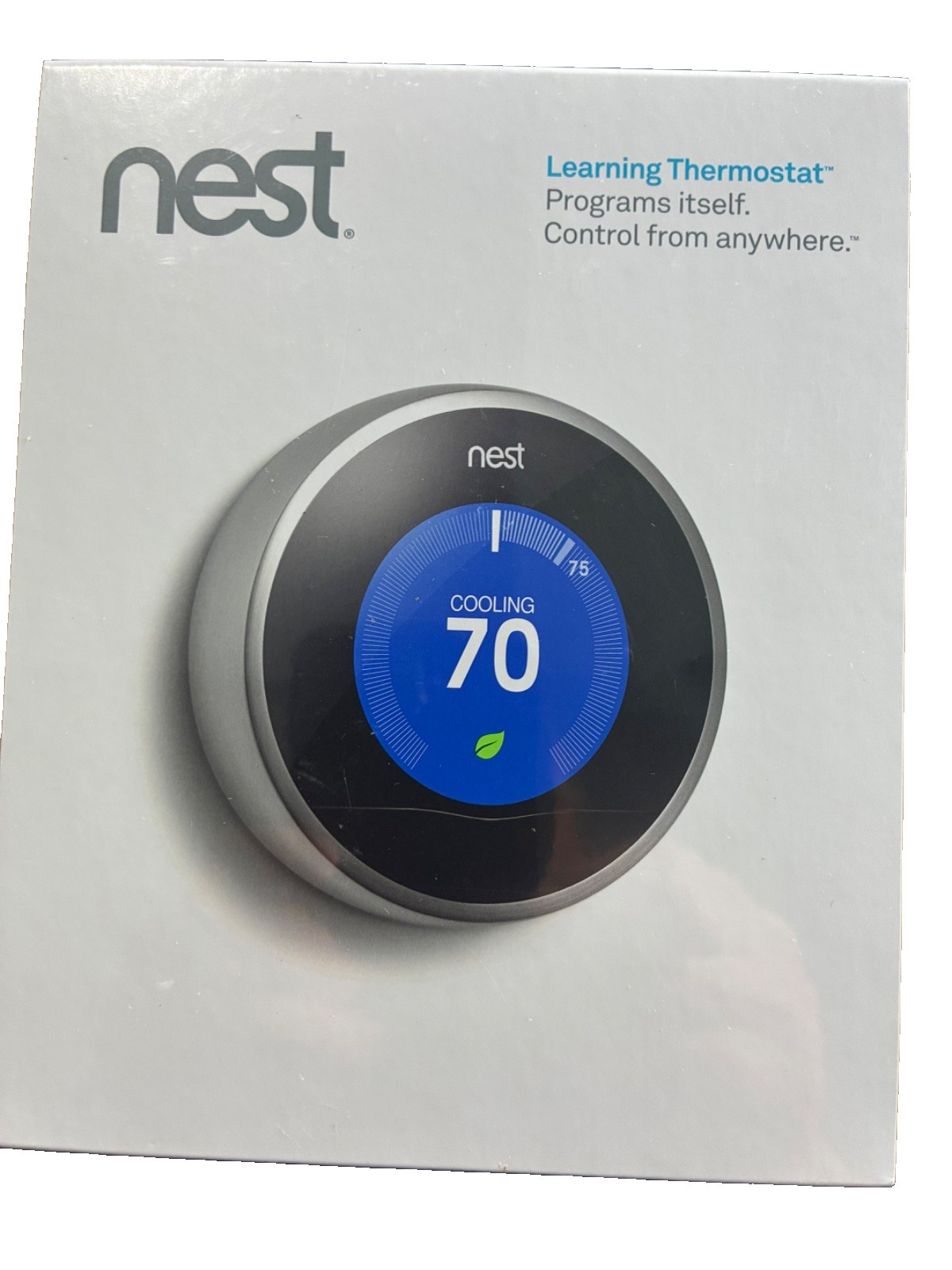 Nest T200577 Learning Thermostat (2nd Generation) Stainless Steel New Sealed