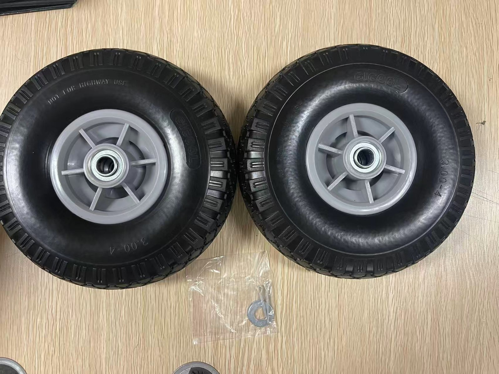 2-Pack 10×3.00-4 Flat Free Tire&Wheel for Cosco HandTruck Trolley OpenBox Unused