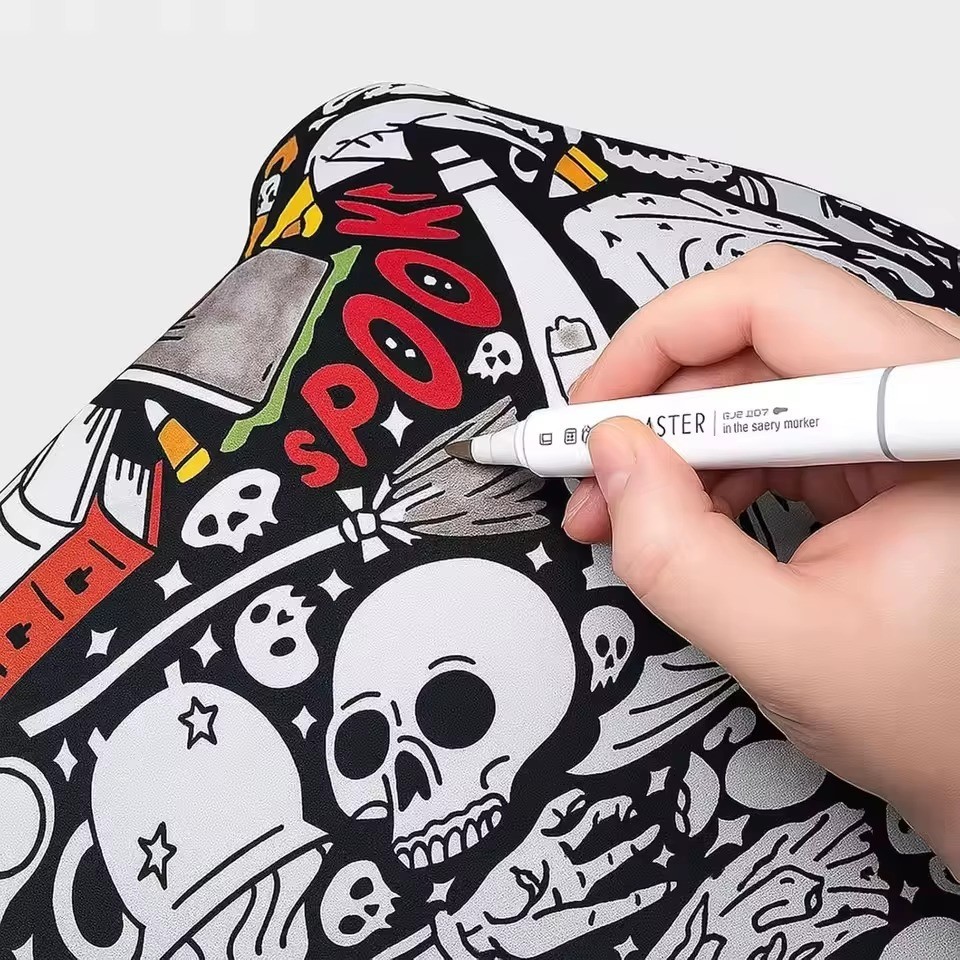 DIY Coloring Blanket 50×60 with 24 Washable Color Pens for Kids Adult Home Decor
