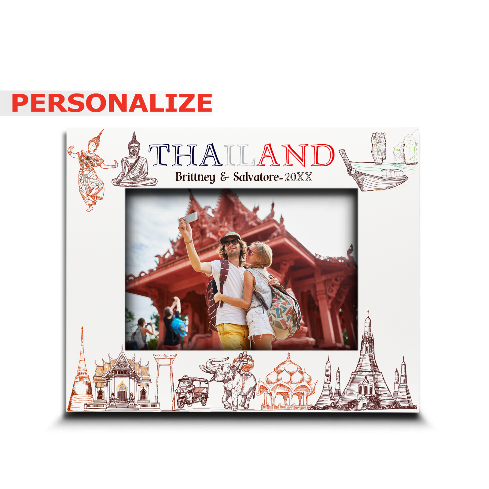 PERSONALIZE-Thailand Picture frame-Wedding, Honeymoon, Vacation in Thailand