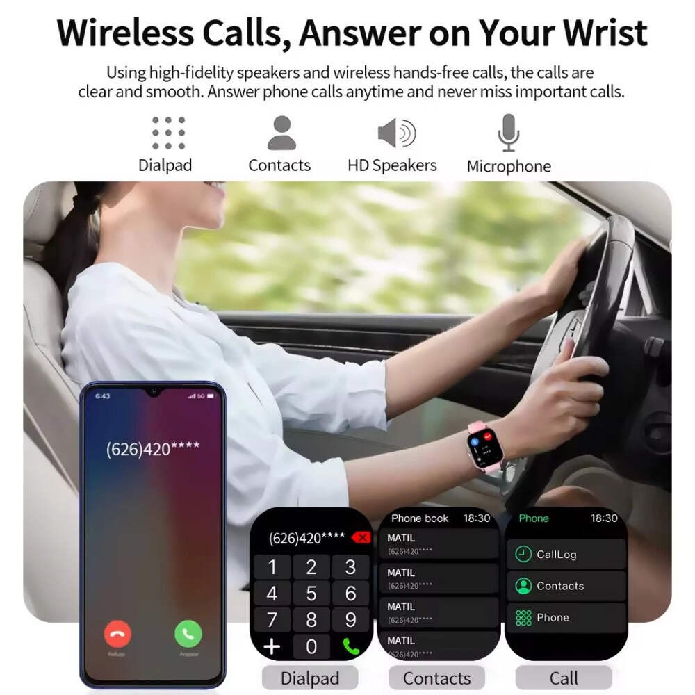 2026 Smart Watch Android IOS Phone 1.83 Inch Color Screen Bluetooth Answer Call