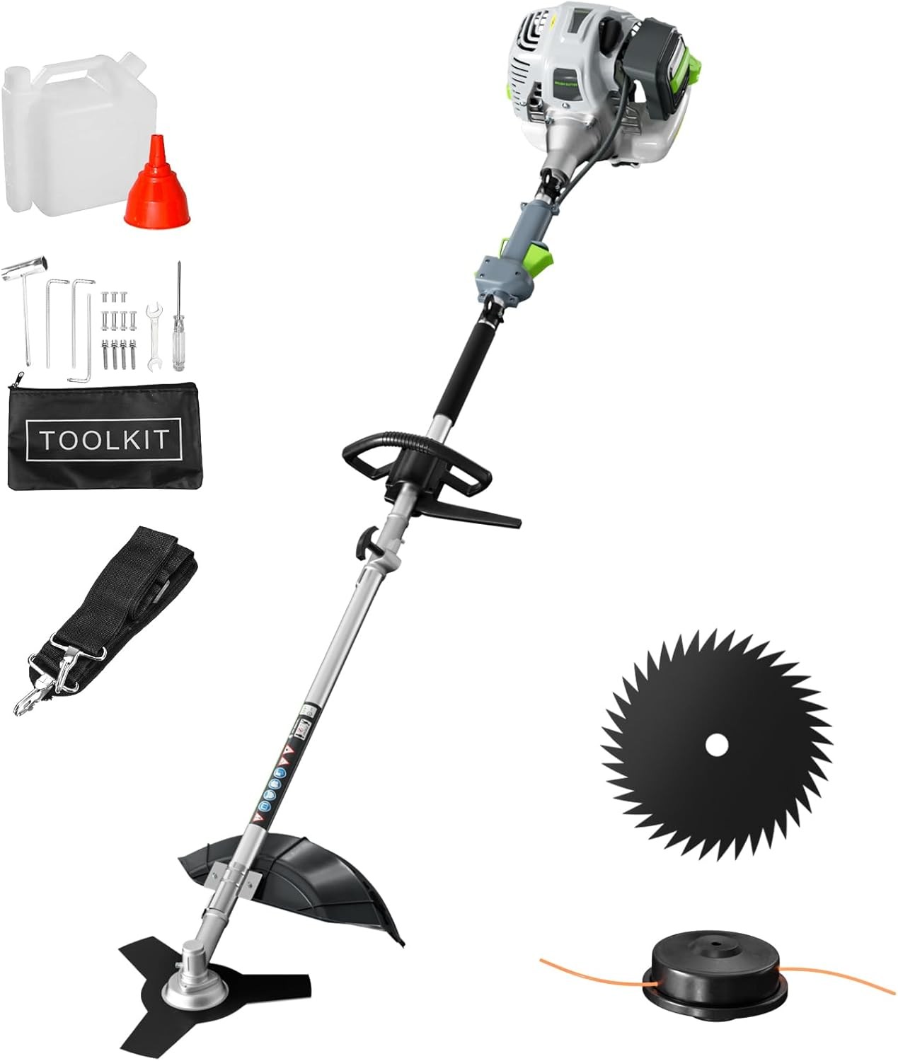 2-Stroke 3-in-1 36CC Gas Powered Weed Wacker Eater String Trimmer 3/40-Tooth
