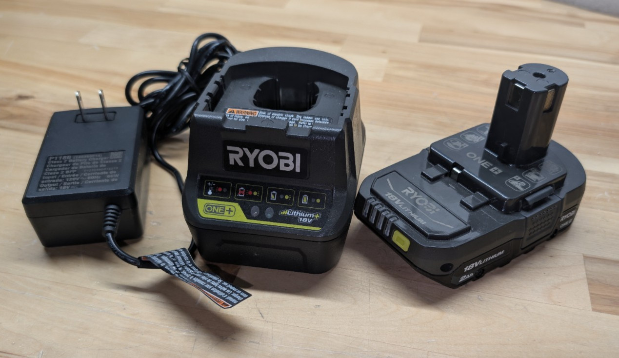 Genuine OEM Ryobi ONE+ 18V 2AH Battery PBP006 & Charger P118 Starter Kit