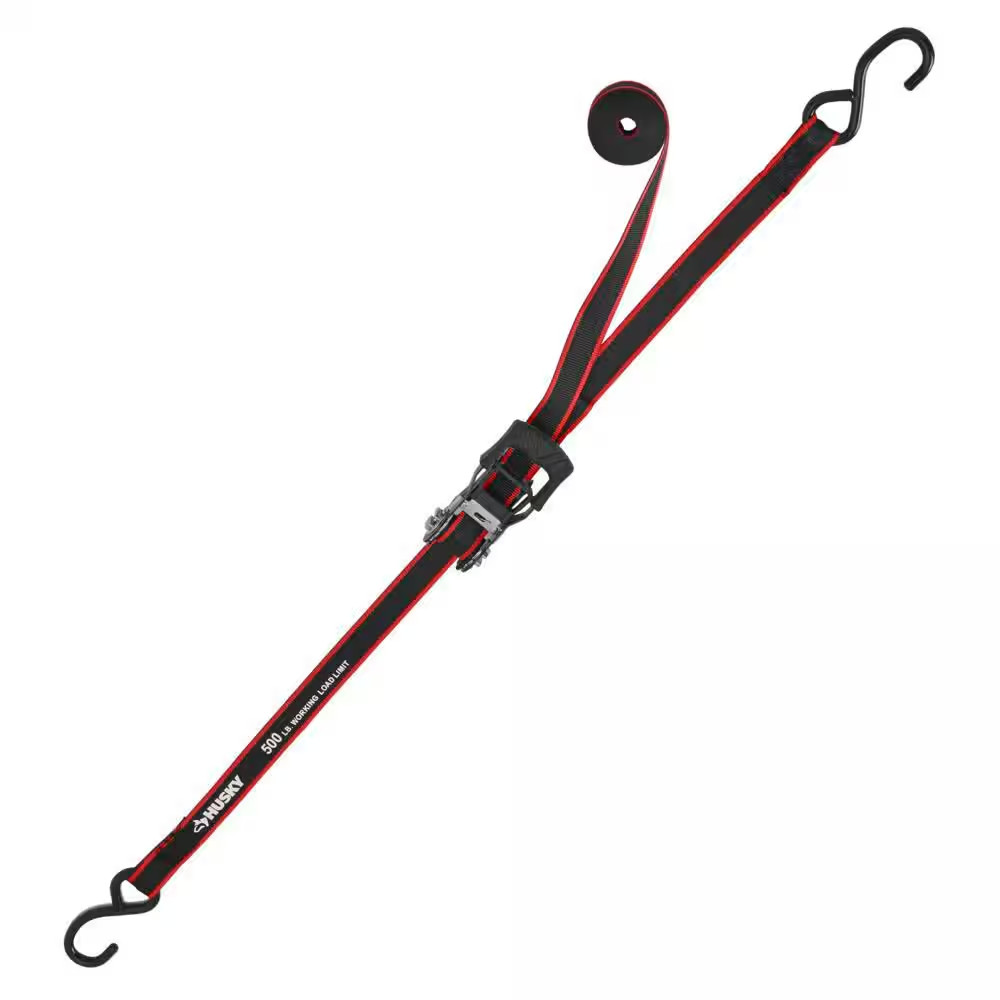 12 Ft. X 1 In. Ratchet Tie-Down Straps with S-Hook (4-Pack)