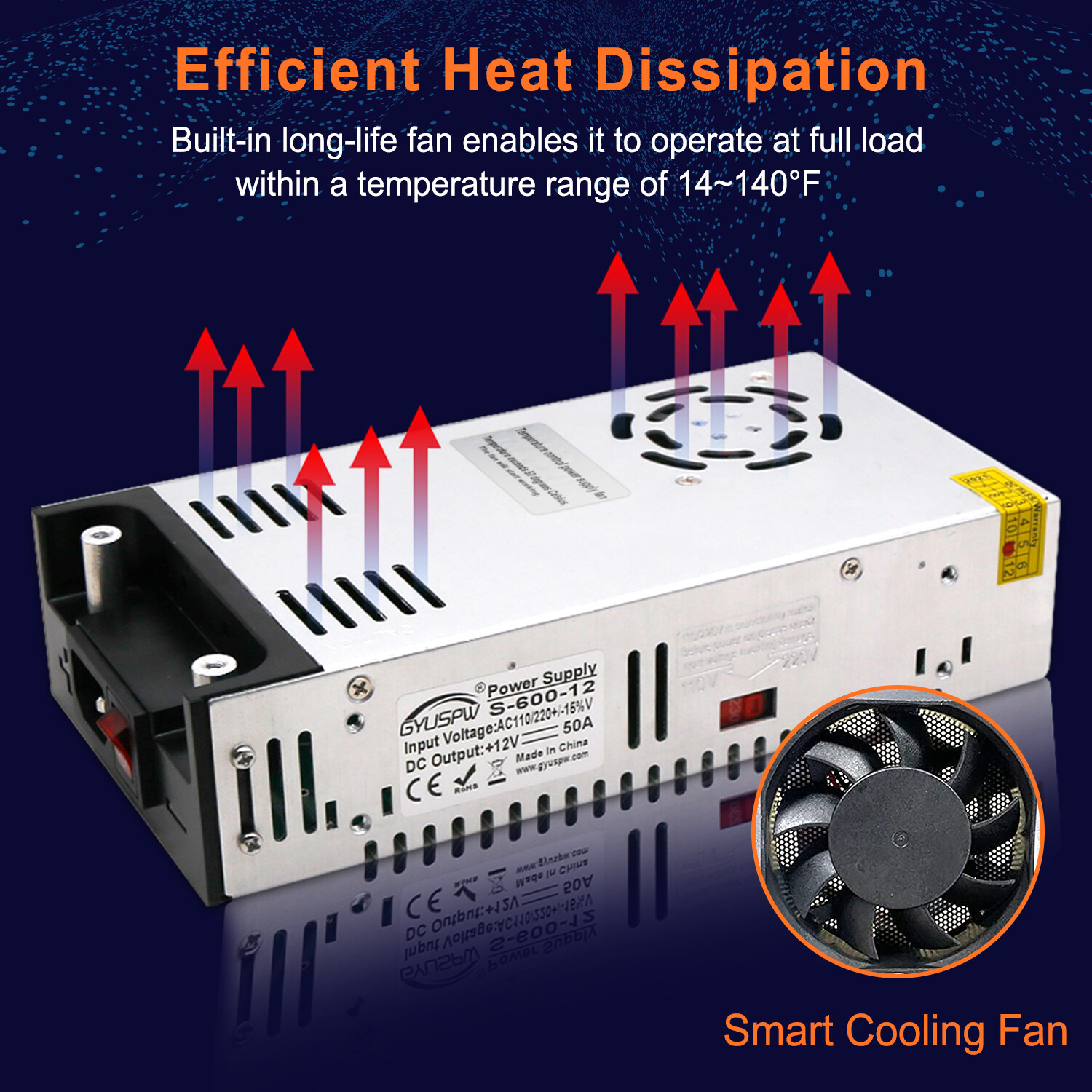 AC 110V To DC 12V 25A-50A 300A-600W Industrial Transformer Switch Power Supply