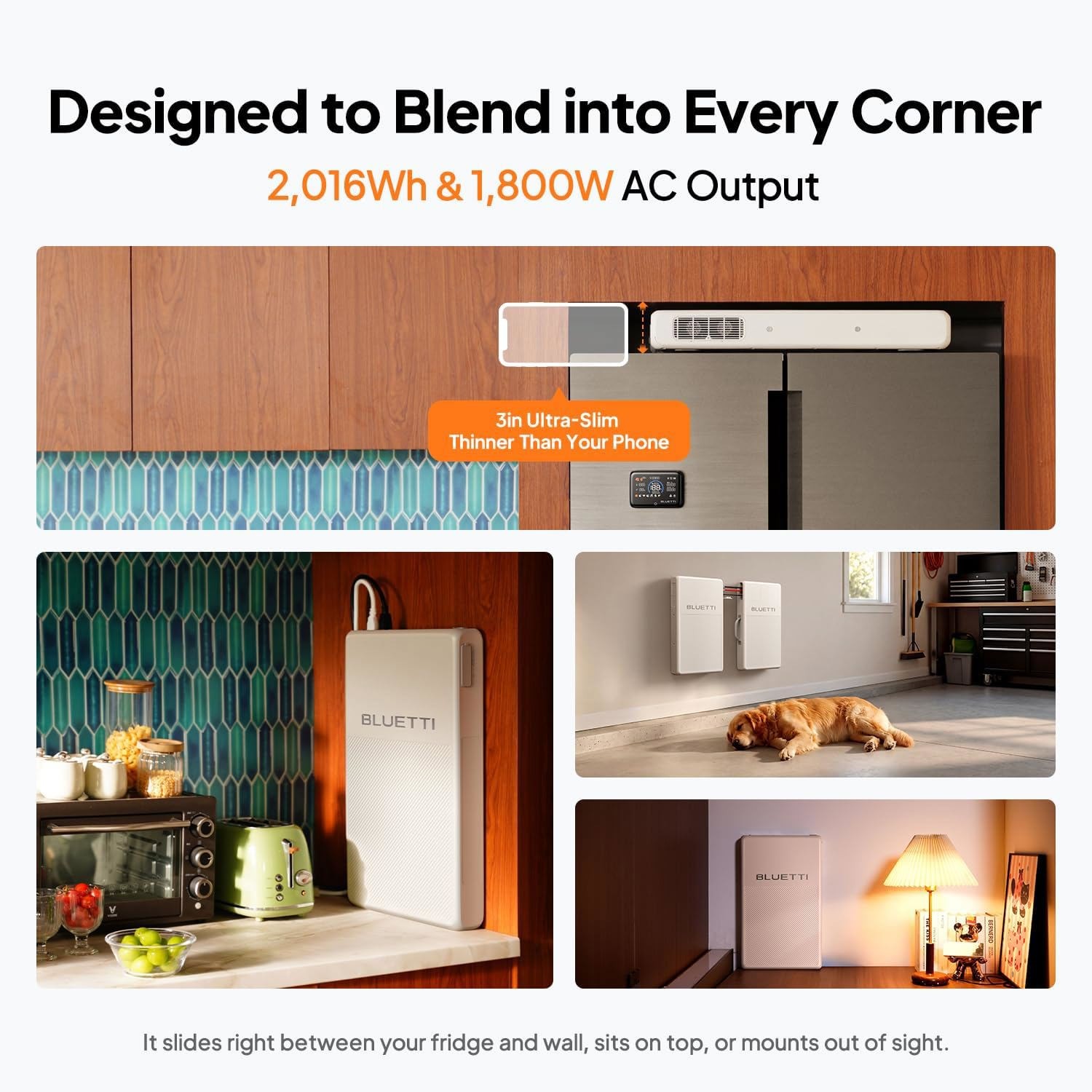 BLUETTI FridgePower 1800W 2016Wh Fridge Home Emergency Portable Power Station