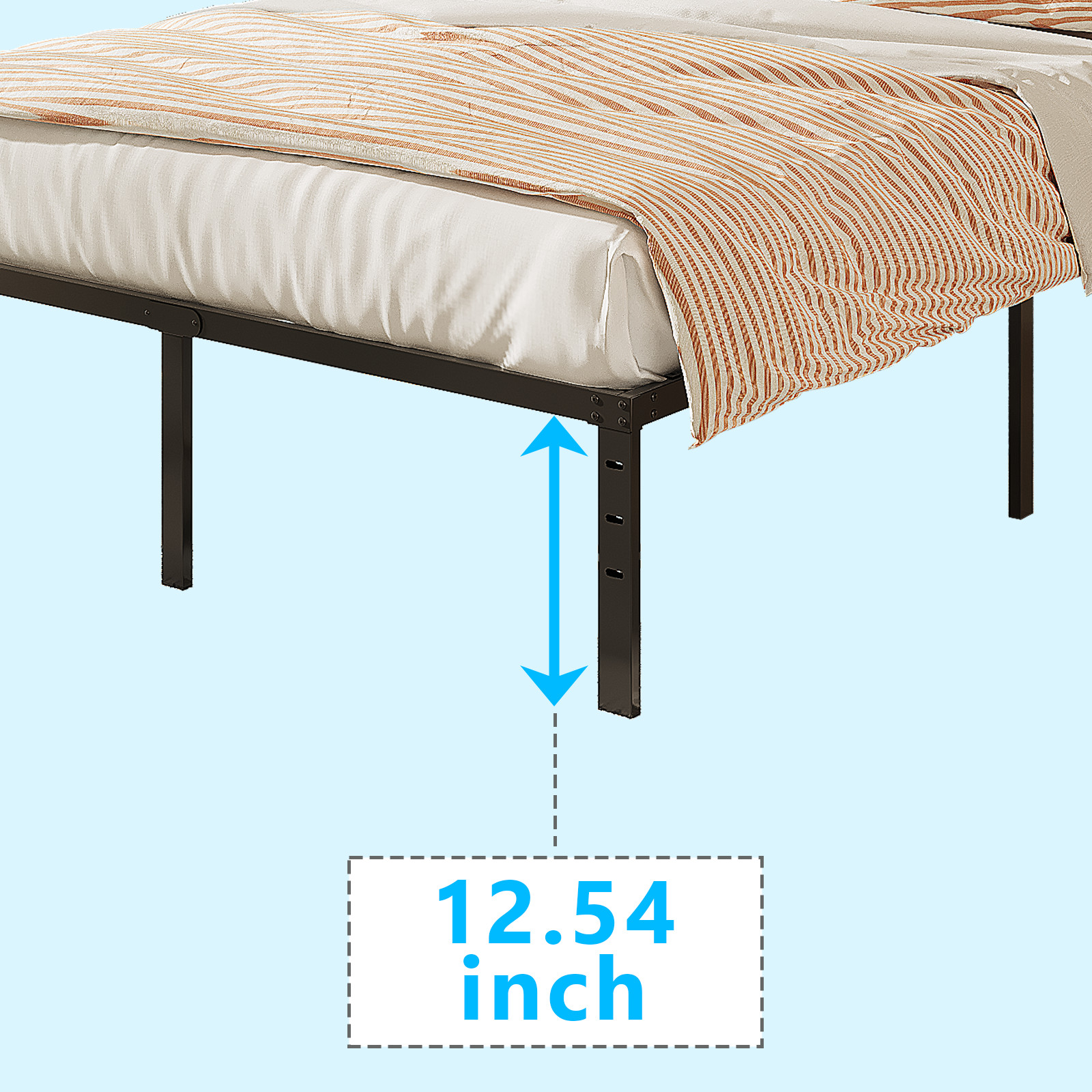Metal Bed Frame Twin Full Queen King Size 14 inch Heavy Duty Platform Bed frames